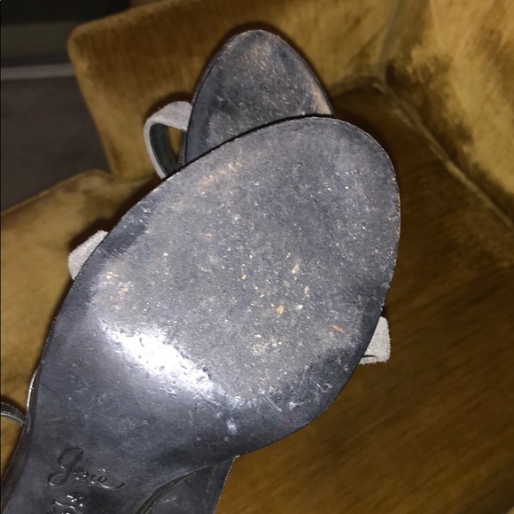 Charcoal suede and snake print sandals - Picture 3 of 5